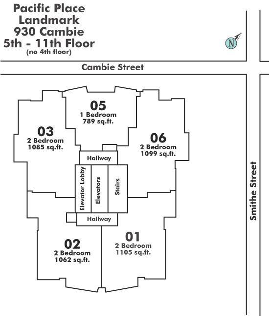 603 930 CAMBIE STREET, Vancouver, BC Floor Plate