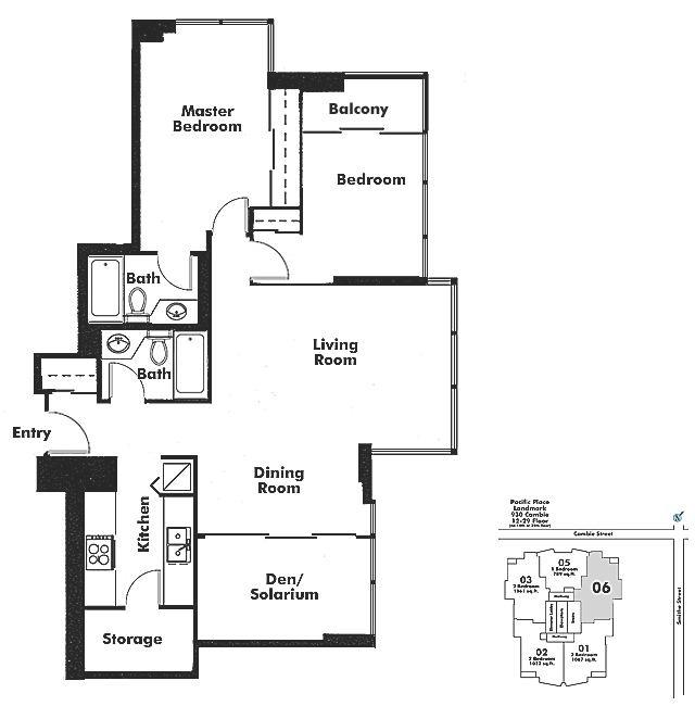 2506 930 CAMBIE STREET, Vancouver, BC Floor Plan