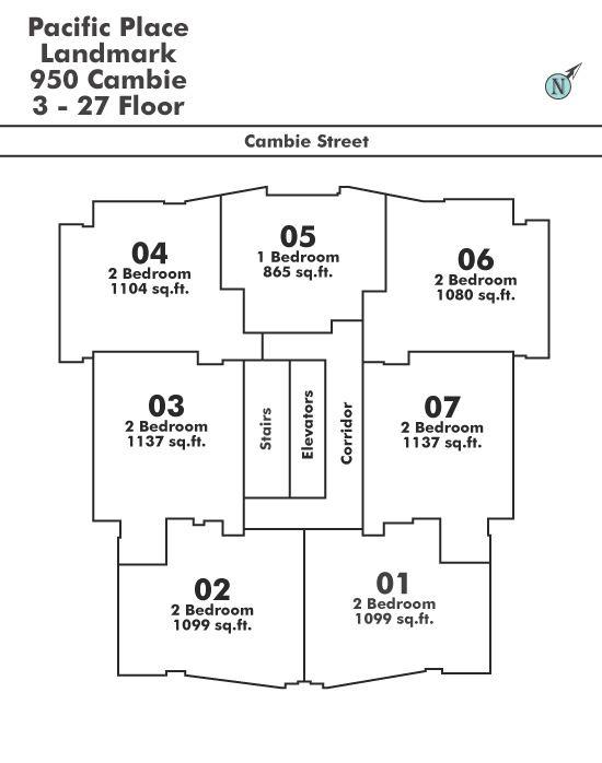 2302 950 CAMBIE STREET, Vancouver, BC Floor Plate