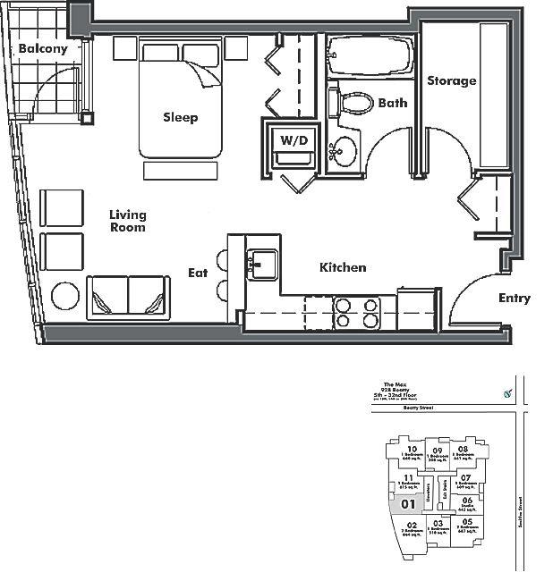 701 939 EXPO BOULEVARD, Vancouver, BC Floor Plan