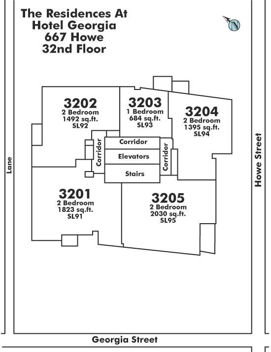 3201 667 HOWE STREET, Vancouver, BC Floor Plate