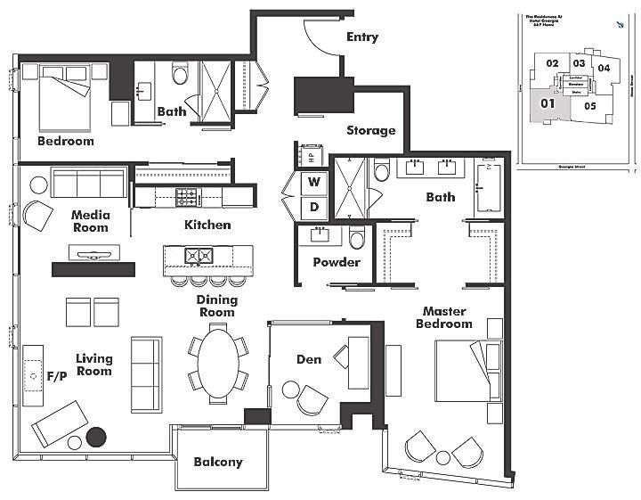 2301 667 HOWE STREET, Vancouver, BC Floor Plan