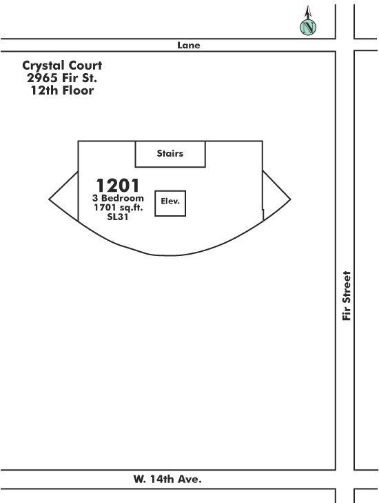 1201 2965 FIR STREET, Vancouver, BC Floor Plate