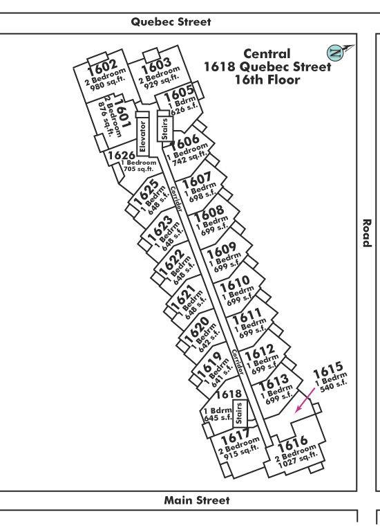 1601 1618 QUEBEC STREET, Vancouver, BC Floor Plate