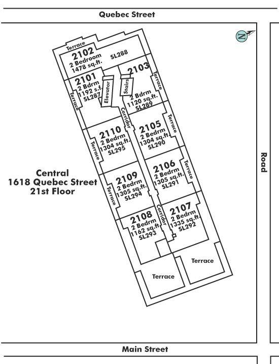 2102 1618 QUEBEC STREET, Vancouver, BC Floor Plate