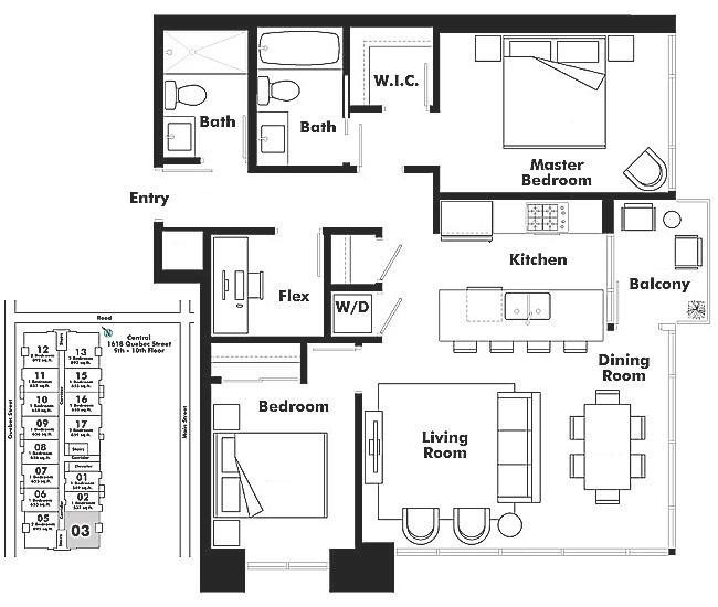 1003 1618 QUEBEC STREET, Vancouver, BC Floor Plan