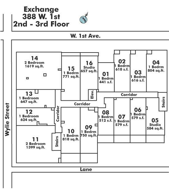 304 388 W 1ST AVENUE, Vancouver, BC Floor Plate