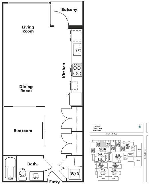 504 251 E 7TH AVENUE, Vancouver, BC Floor Plan