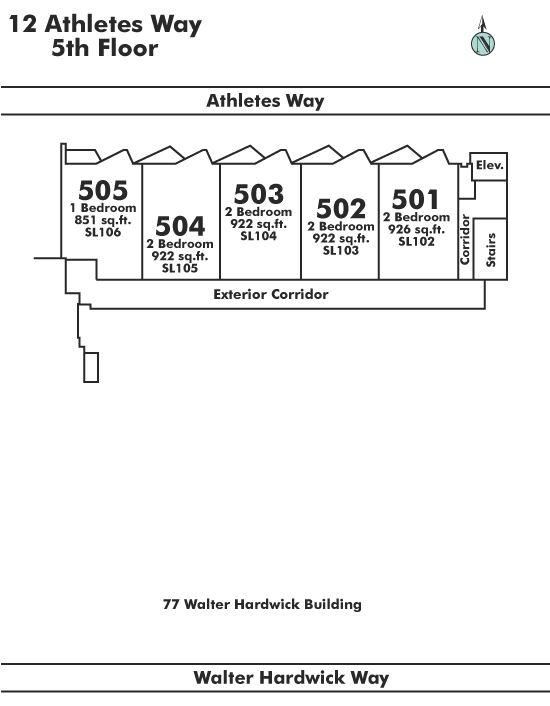 502 77 WALTER HARDWICK AVENUE, Vancouver, BC Floor Plate