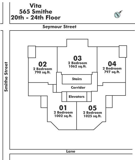 2004 565 SMITHE STREET, Vancouver, BC Floor Plate