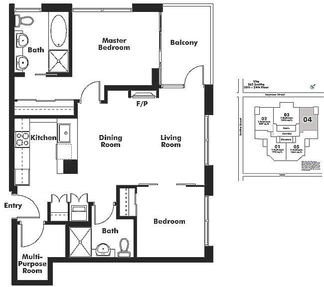 2004 565 SMITHE STREET, Vancouver, BC Floor Plan