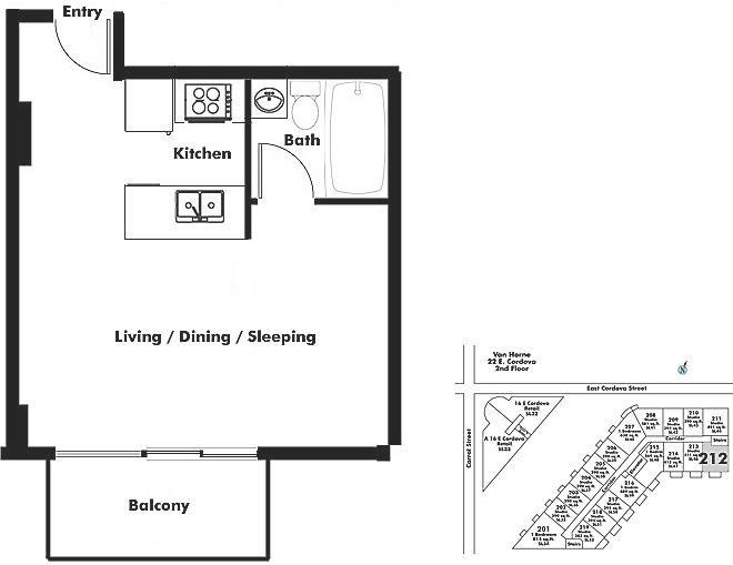 212 22 E CORDOVA STREET, Vancouver, BC Floor Plan