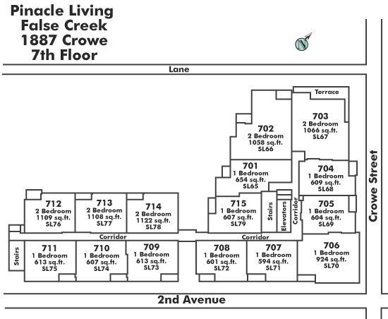 713 1887 CROWE STREET, Vancouver, BC Floor Plate