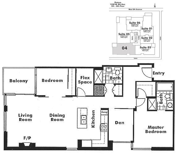 704 1530 W 8TH AVENUE, Vancouver, BC Floor Plan