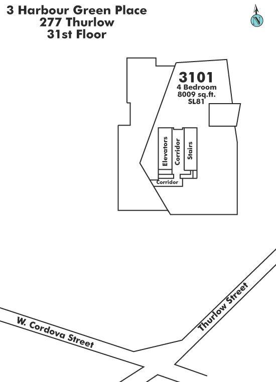3101 277 Thurlow Street, Vancouver, BC Floor Plate