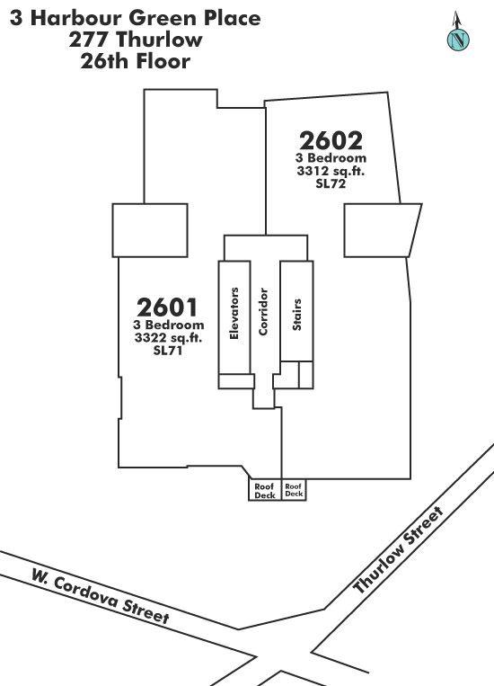 2601 277 Thurlow Street, Vancouver, BC Floor Plate