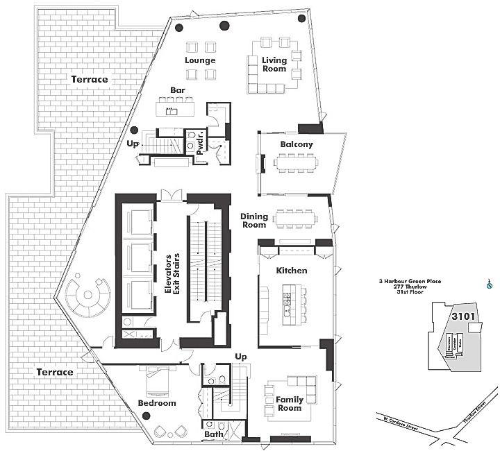 3101 277 Thurlow Street, Vancouver, BC Floor Plan