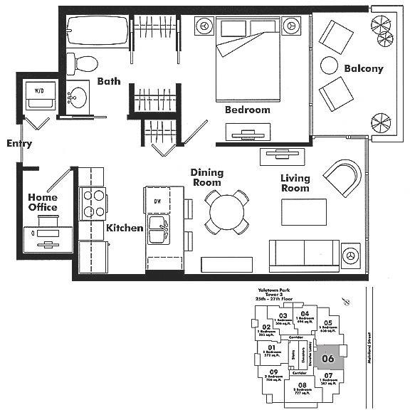 2506 977 MAINLAND STREET, Vancouver, BC Floor Plan