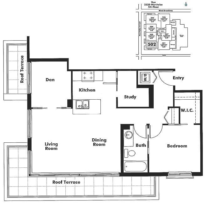 502 2520 MANITOBA STREET, Vancouver, BC Floor Plan