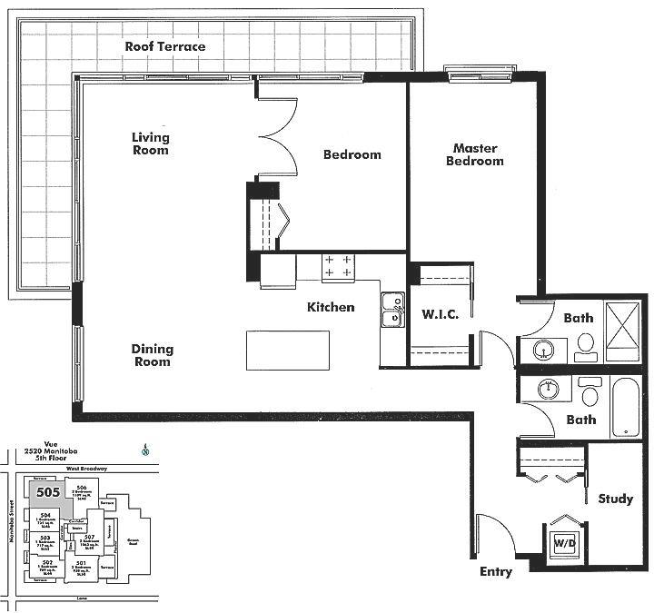 505 2520 MANITOBA STREET, Vancouver, BC Floor Plan