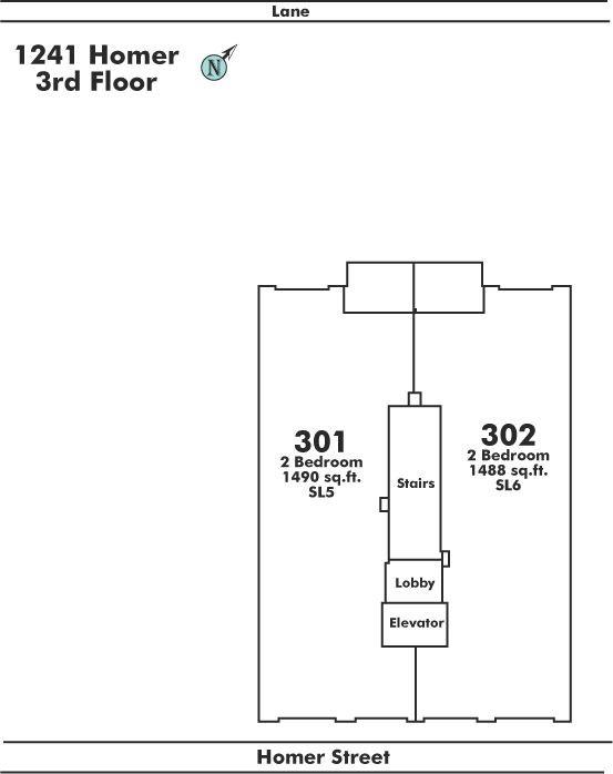 301 1241 HOMER STREET, Vancouver, BC Floor Plate