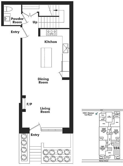 104 1241 HOMER STREET, Vancouver, BC Floor Plan