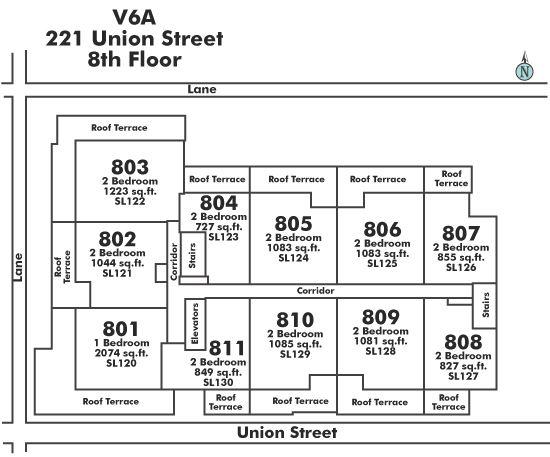 801 221 UNION STREET, Vancouver, BC Floor Plate