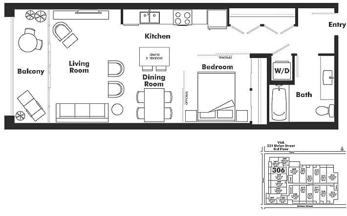 306 221 UNION STREET, Vancouver, BC Floor Plan