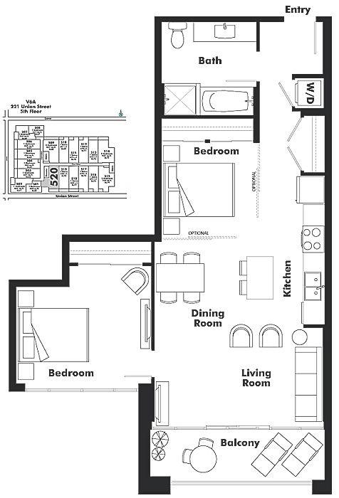 520 221 UNION STREET, Vancouver, BC Floor Plan