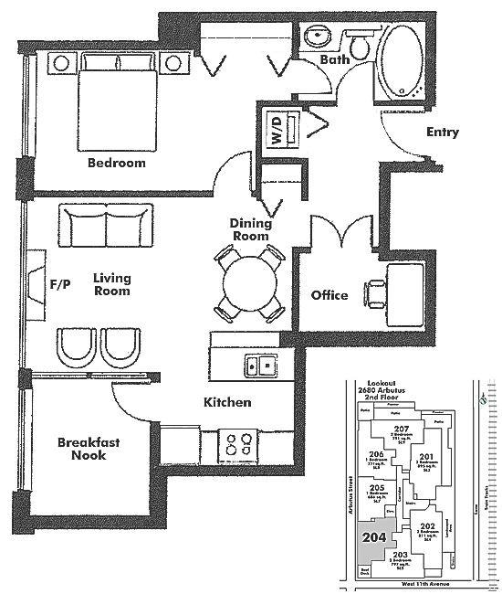 204 2680 ARBUTUS STREET, Vancouver, BC Floor Plan