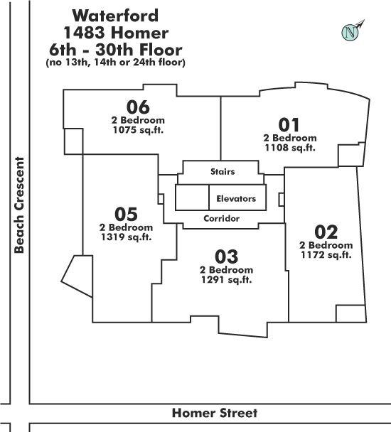 2906 1483 HOMER STREET, Vancouver, BC Floor Plate