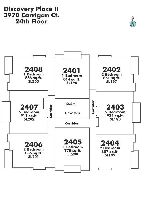 2401 3970 CARRIGAN COURT, Burnaby, BC Floor Plate