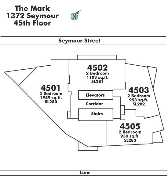 4502 1372 SEYMOUR STREET, Vancouver, BC Floor Plate