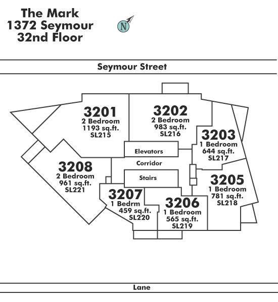 3201 1372 SEYMOUR STREET, Vancouver, BC Floor Plate