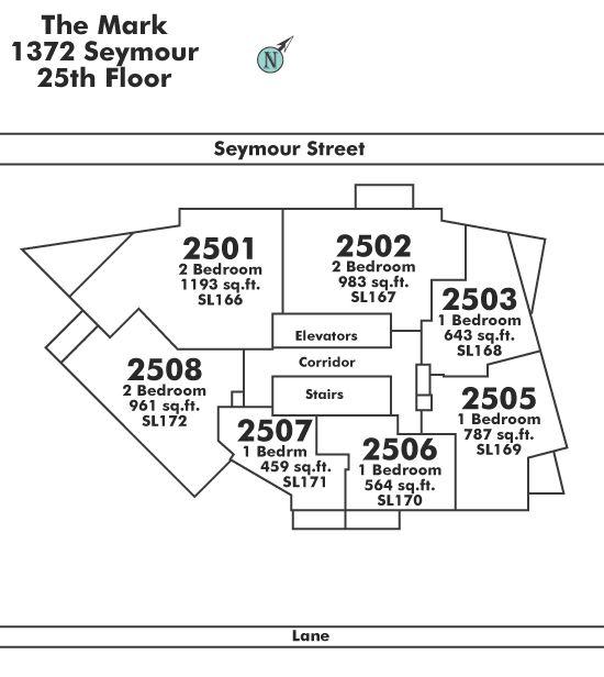 2505 1372 SEYMOUR STREET, Vancouver, BC Floor Plate