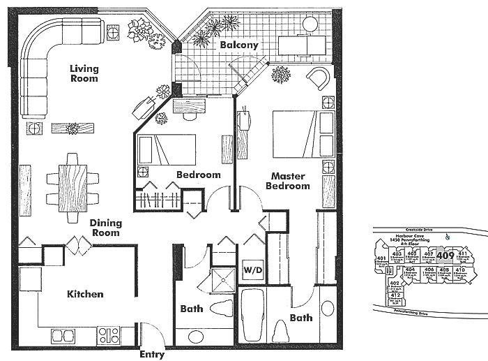 409 1450 PENNYFARTHING DRIVE, Vancouver, BC Floor Plan