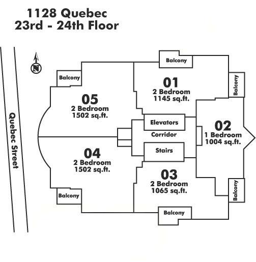 2402 1128 QUEBEC STREET, Vancouver, BC Floor Plate