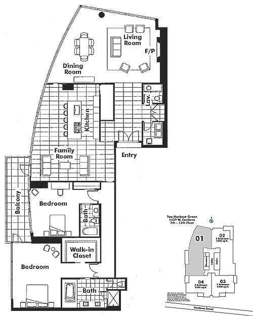 1001 1139 W CORDOVA STREET, Vancouver, BC Floor Plan