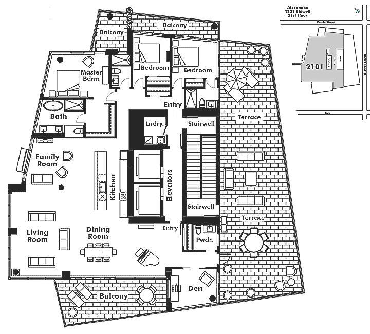 2101 1221 BIDWELL STREET, Vancouver, BC Floor Plan