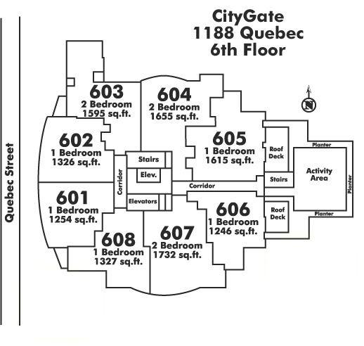 602 1188 QUEBEC STREET, Vancouver, BC Floor Plate