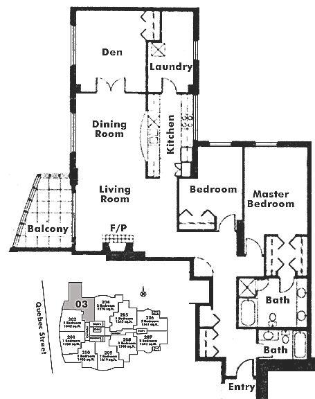 303 1188 QUEBEC STREET, Vancouver, BC Floor Plan