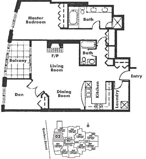 602 1188 QUEBEC STREET, Vancouver, BC Floor Plan