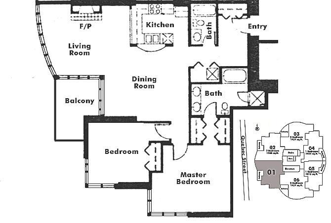 801 1188 QUEBEC STREET, Vancouver, BC Floor Plan