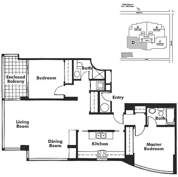 4D-1500 Alberni Street, Vancouver, BC Floor Plan