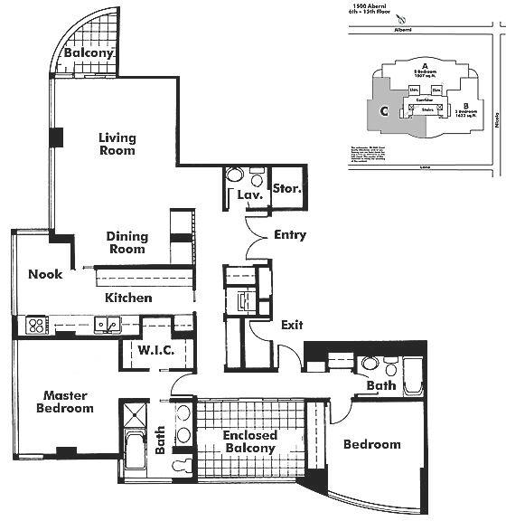 13C 1500 ALBERNI STREET, Vancouver, BC Floor Plan