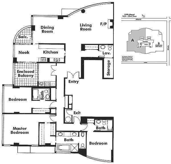 19A-1500 Alberni Street, Vancouver, BC Floor Plan
