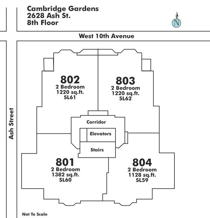 802 2668 Ash Street, Vancouver, BC Floor Plate