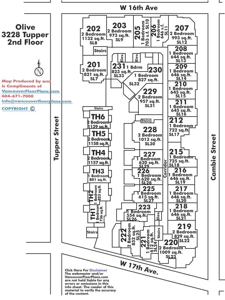 202 3228 TUPPER STREET, Vancouver, BC Floor Plate