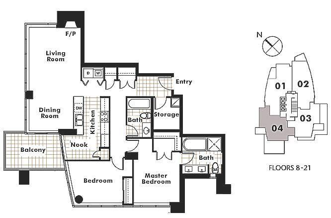 904 1616 BAYSHORE DRIVE, Vancouver, BC Floor Plan