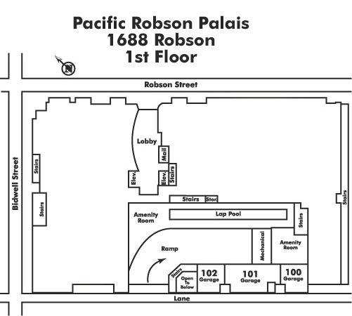 100 1688 ROBSON STREET, Vancouver, BC Floor Plate